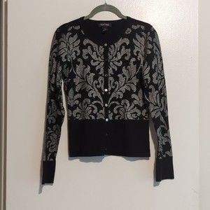 White House Black Market Silk Blend Cardigan Small